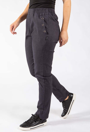 Pinstripe Pull On Trousers