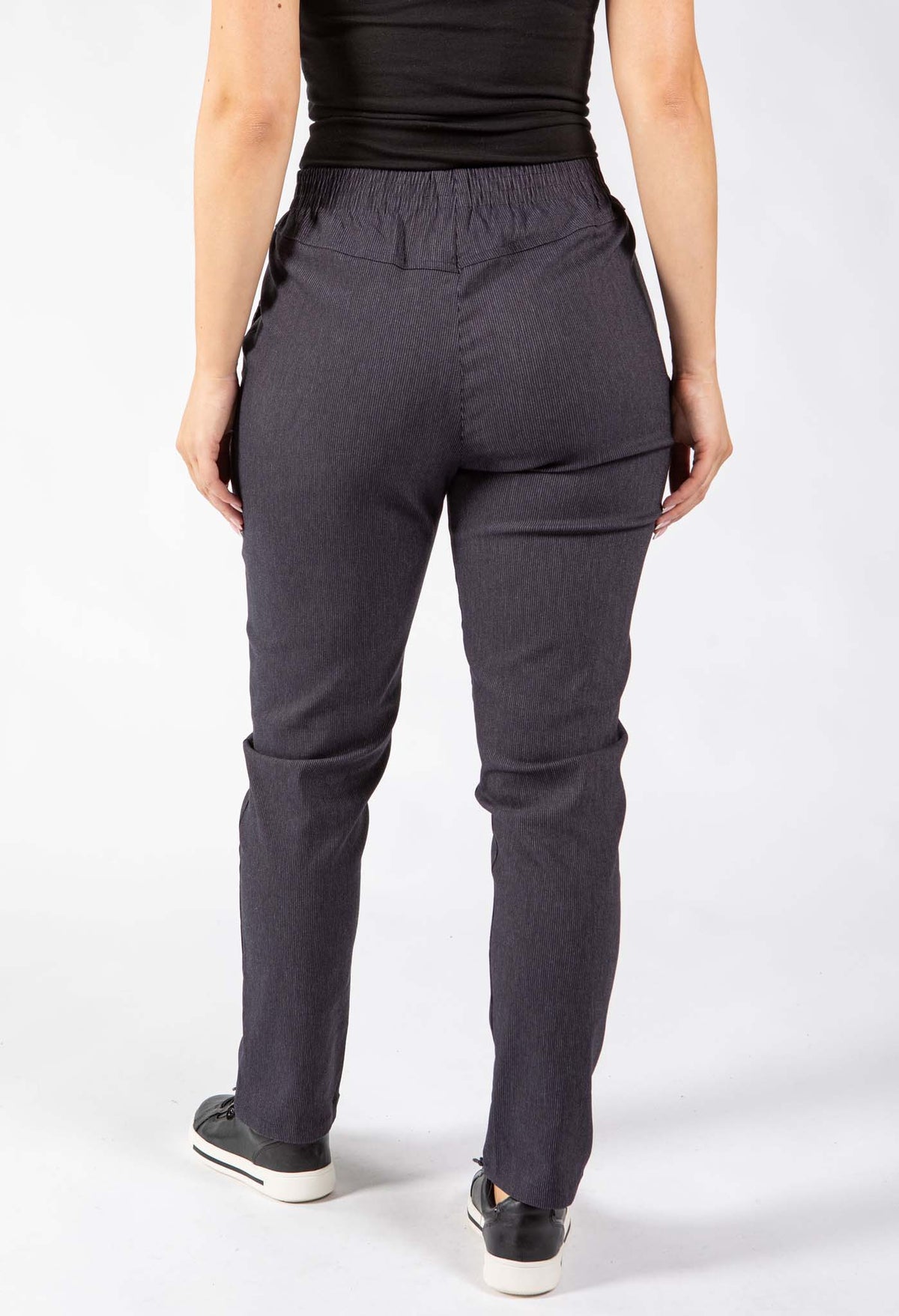 Pinstripe Pull On Trousers