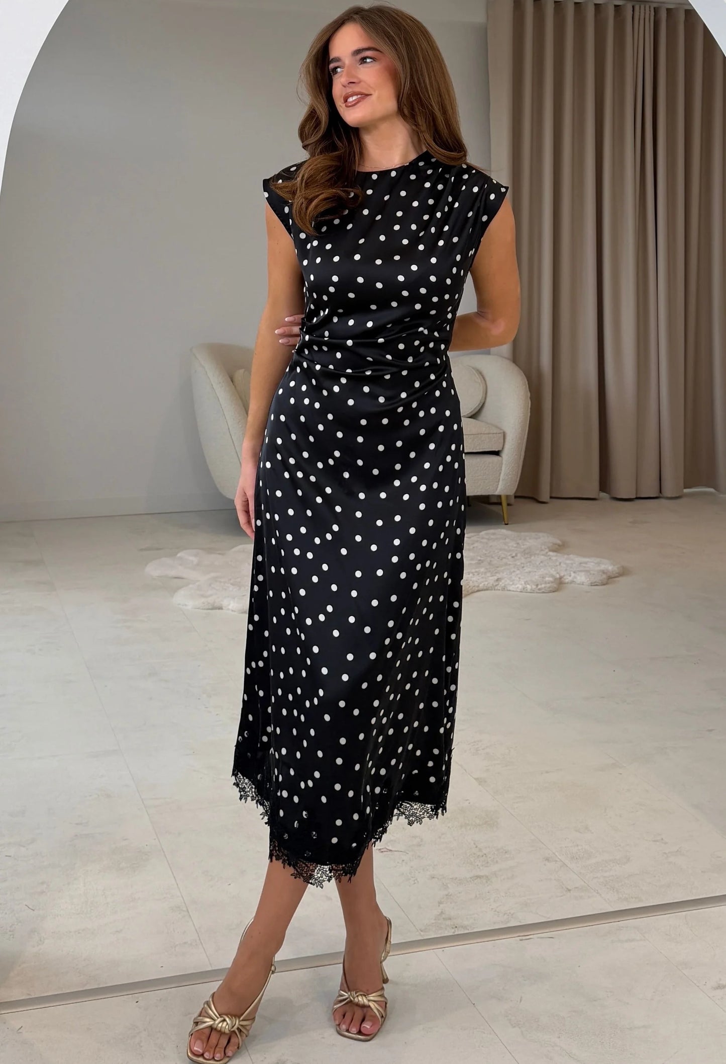 Serina Polka Dot Midi Dress