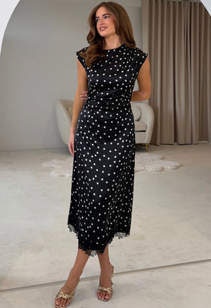 Serina Polka Dot Midi Dress