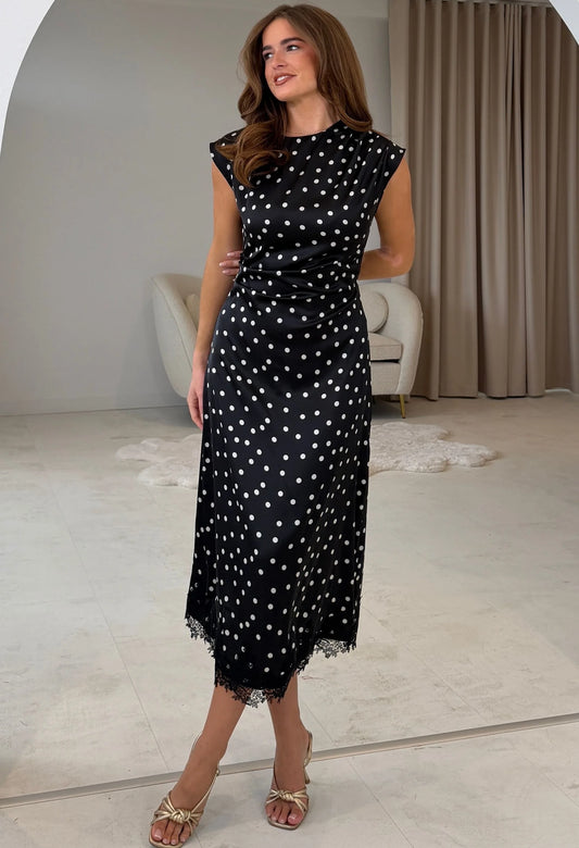 Serina Polka Dot Midi Dress