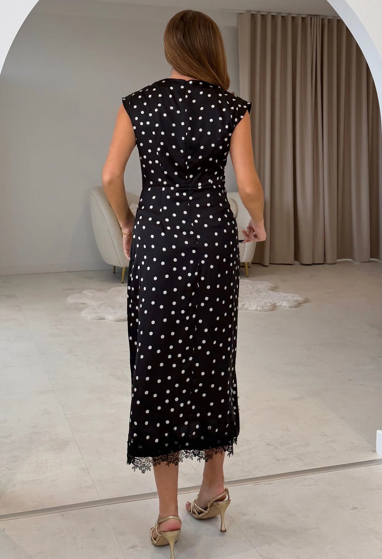 Serina Polka Dot Midi Dress