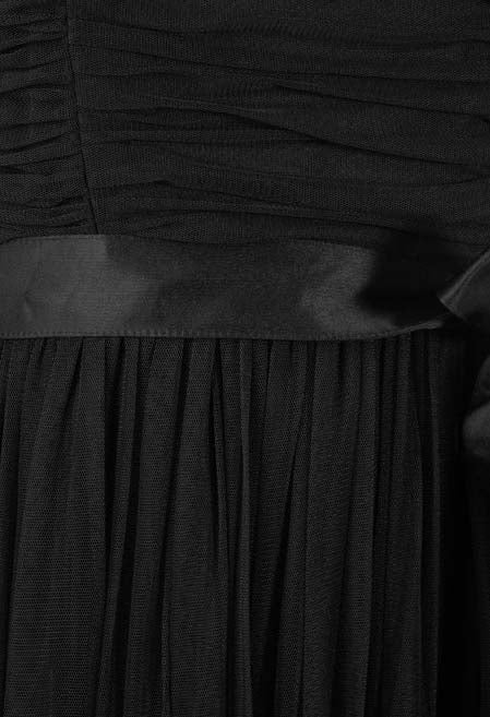 Ruffle Detail Maxi Tulle Dress