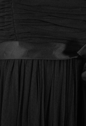 Ruffle Detail Maxi Tulle Dress