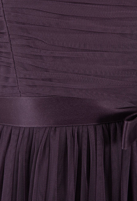 Ruffle Detail Maxi Tulle Dress
