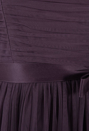 Ruffle Detail Maxi Tulle Dress