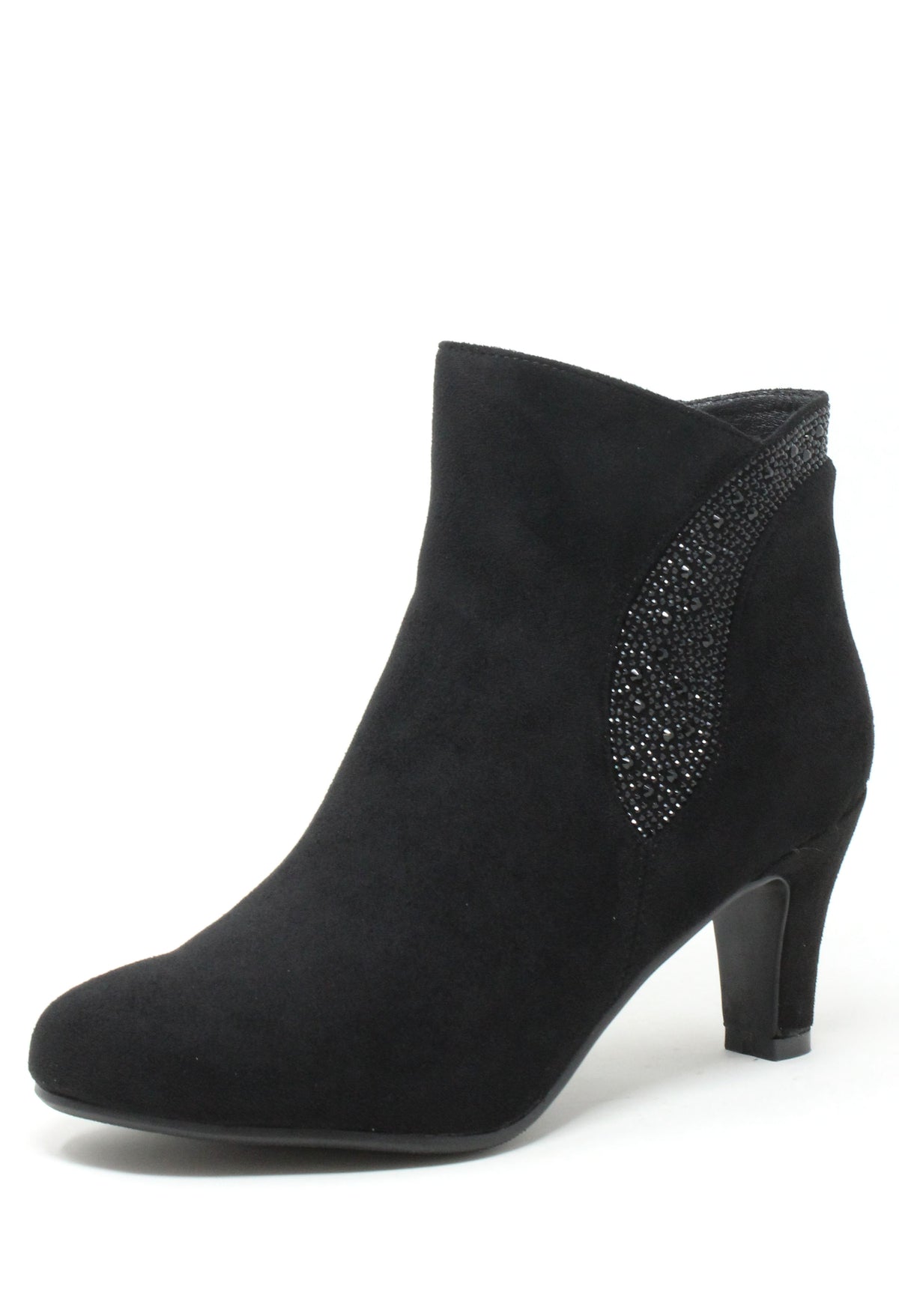 Diamante Feathered Ankle Boot