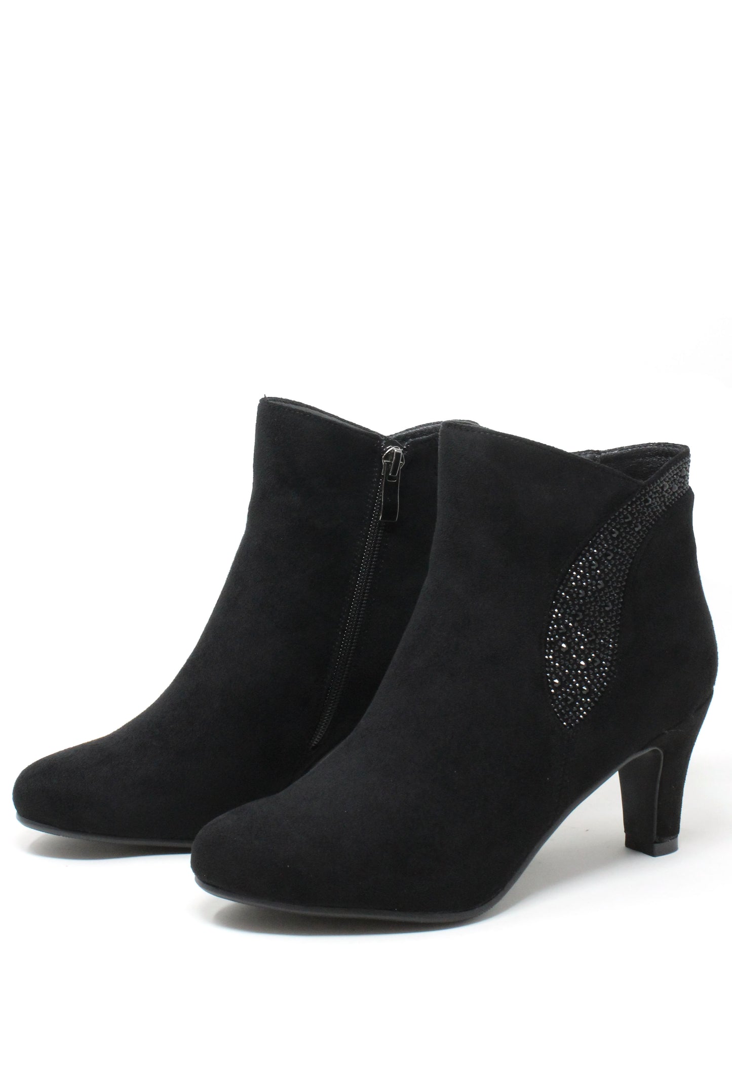 Diamante Feathered Ankle Boot