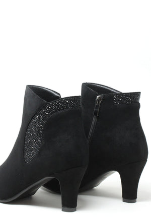 Diamante Feathered Ankle Boot