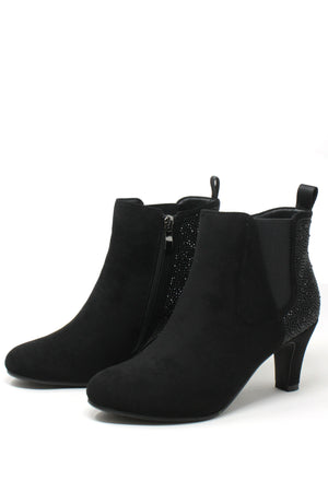 Diamante Heeled Ankle Boot