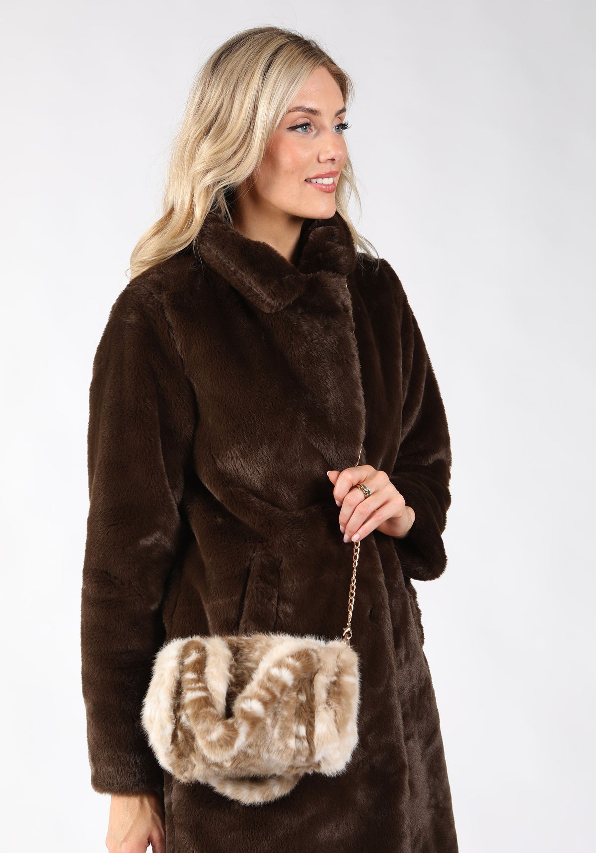 faux fur mini bag