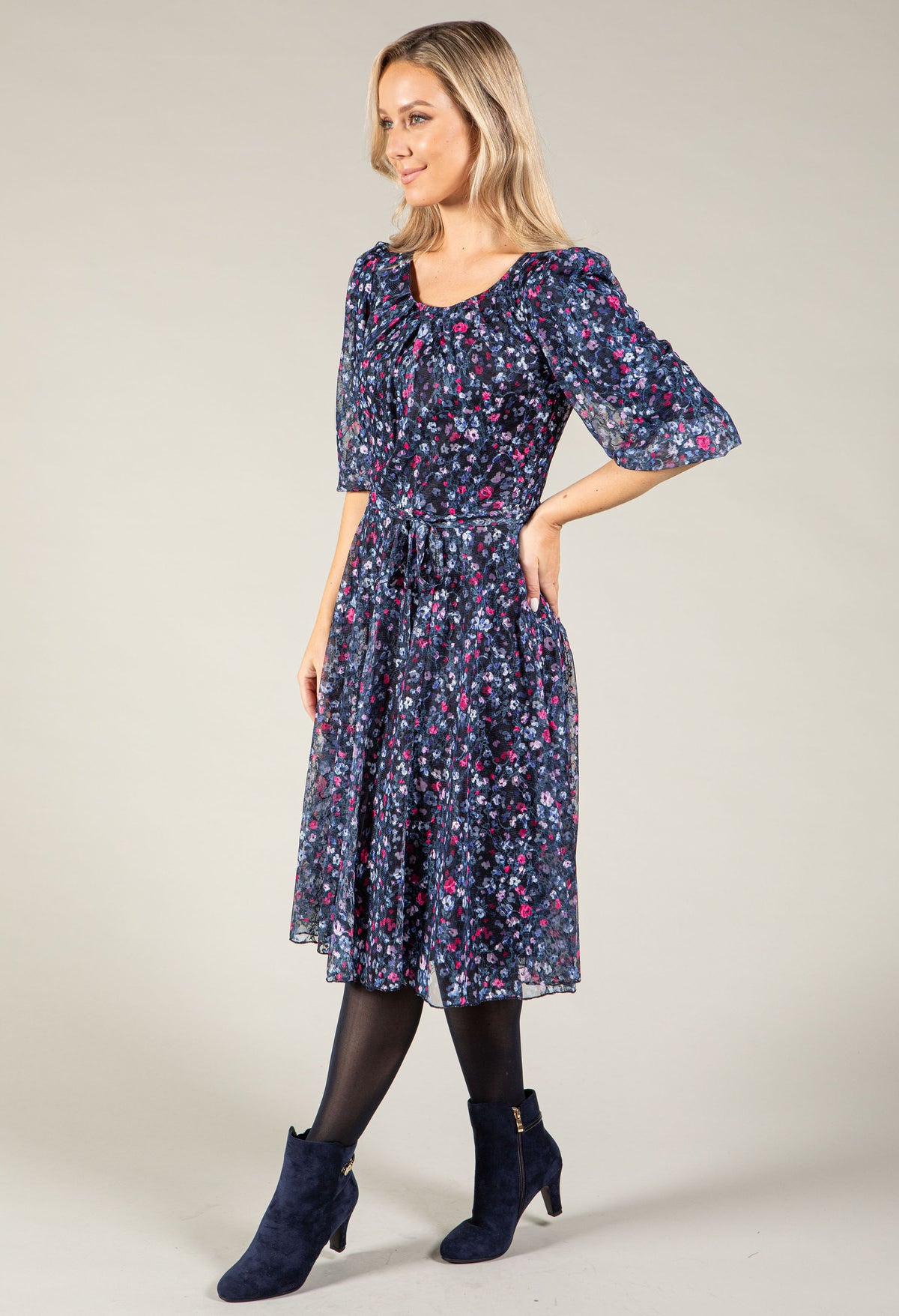 Floral Print Skater Dress