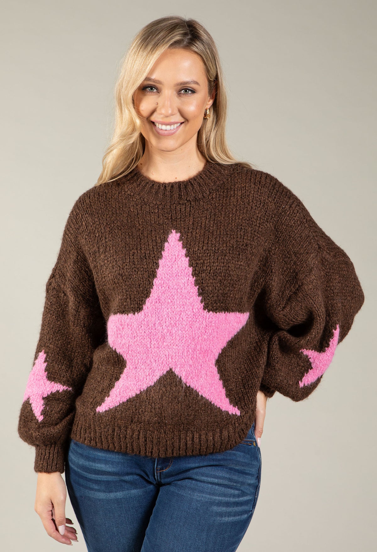 Star Design Knit Jumper