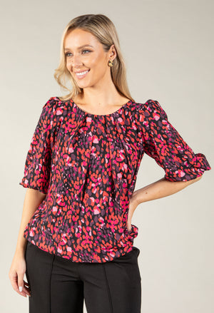 Cutie Abstract Print Blouse