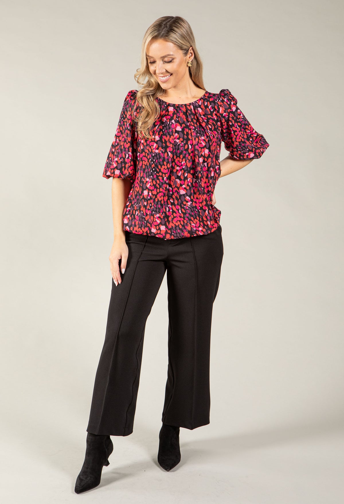 Cutie Abstract Print Blouse