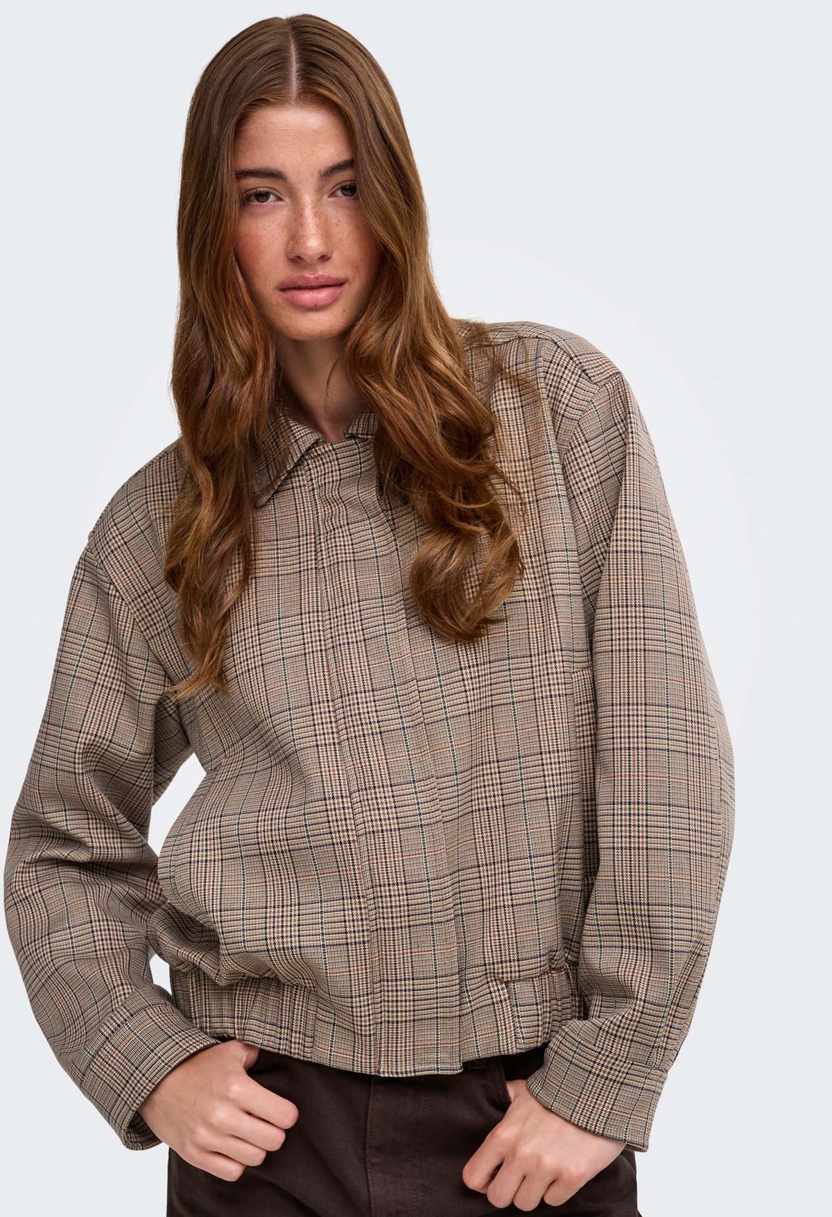 Onlursula Check Bomber Jacket