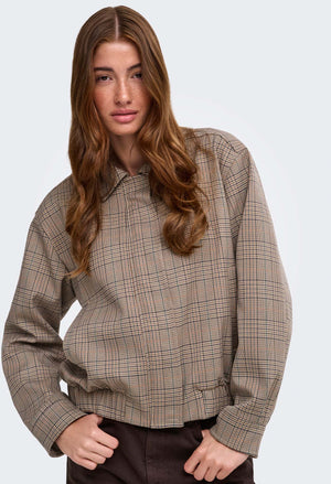 Onlursula Check Bomber Jacket