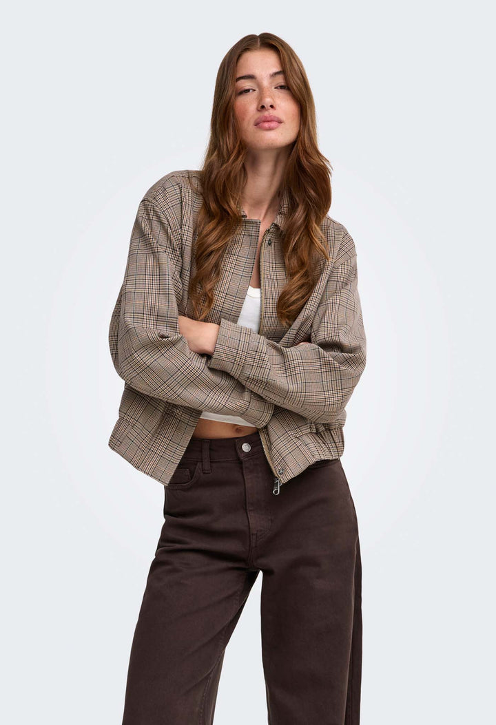 Onlursula Check Bomber Jacket