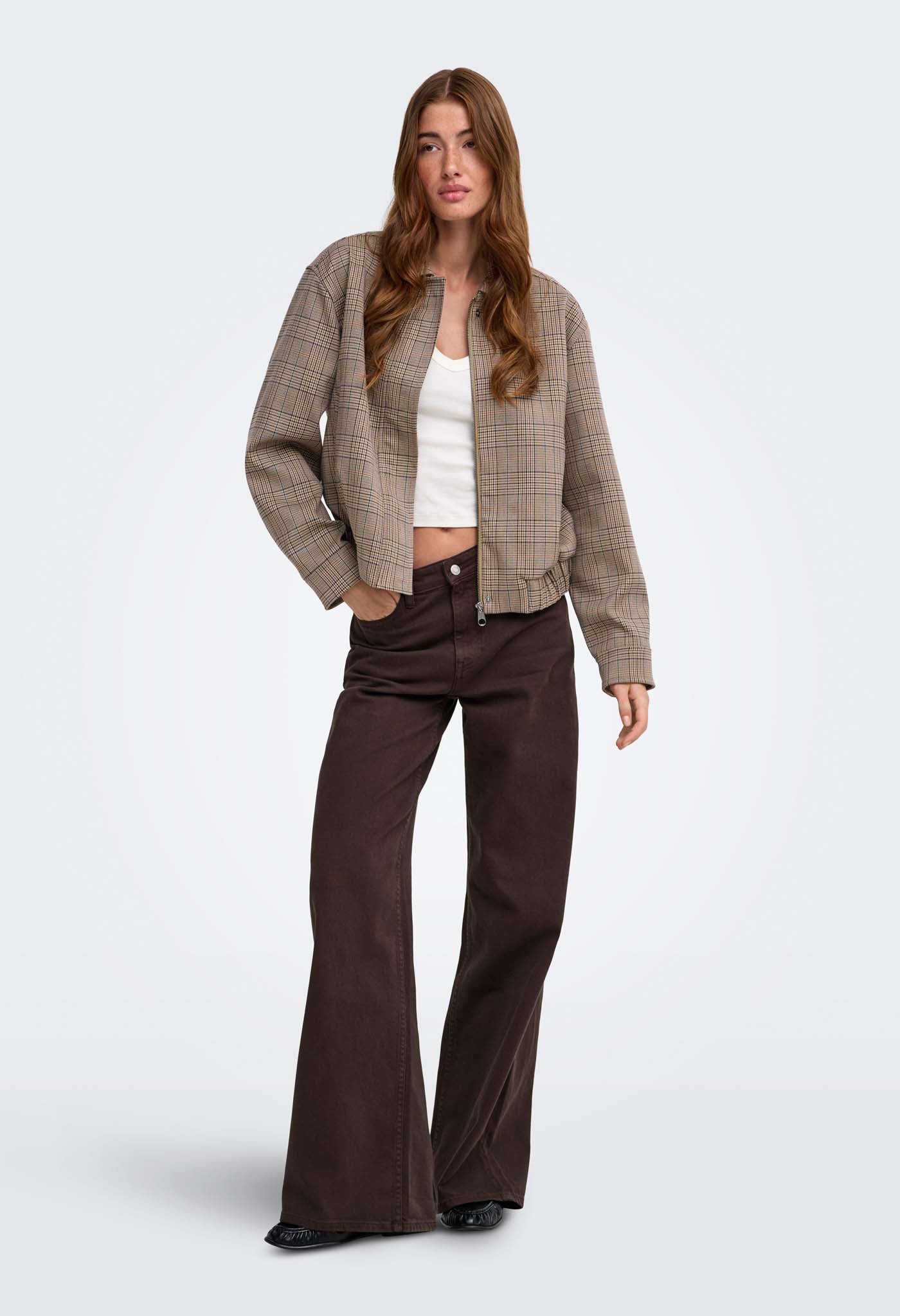 Onlursula Check Bomber Jacket