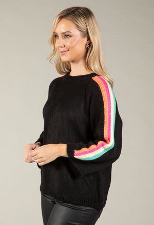 Pia Knit Jumper with Stripes
