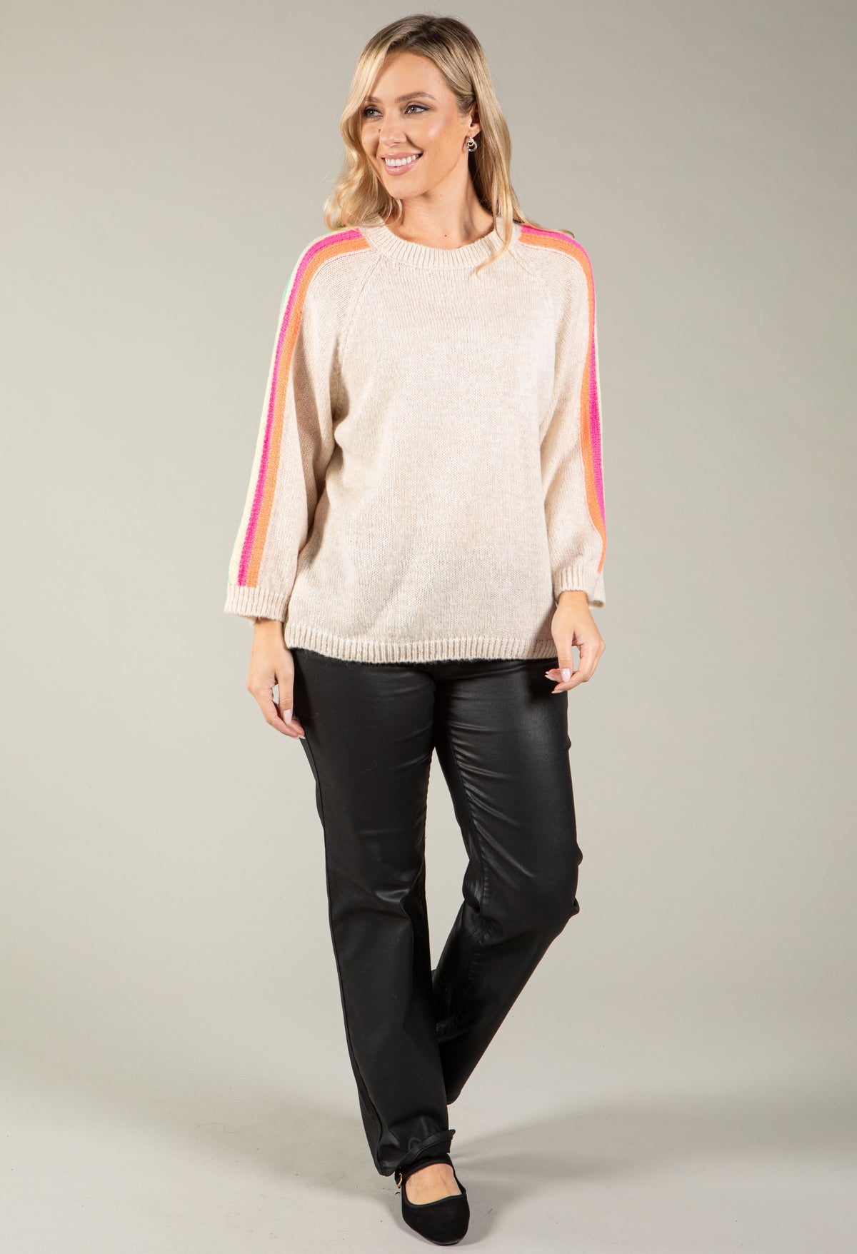 Pia Knit Jumper with Stripes