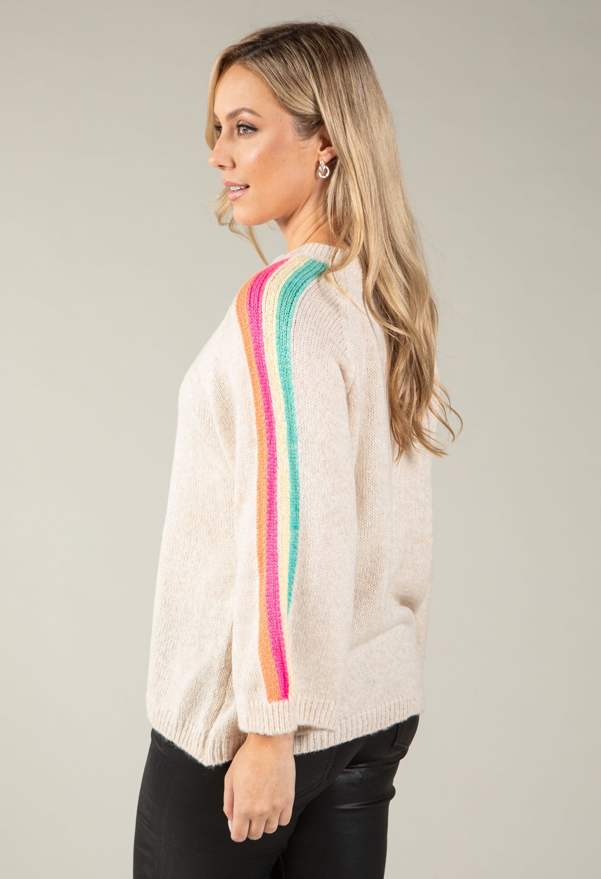 Pia Knit Jumper with Stripes