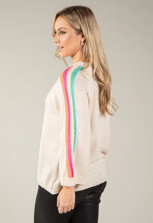 Pia Knit Jumper with Stripes