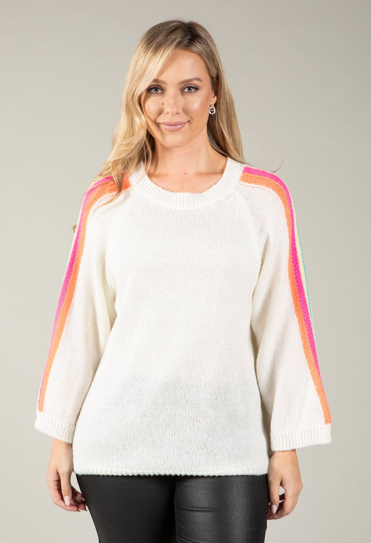 Pia Knit Jumper with Stripes