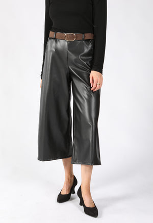 Faux Leather Culottes