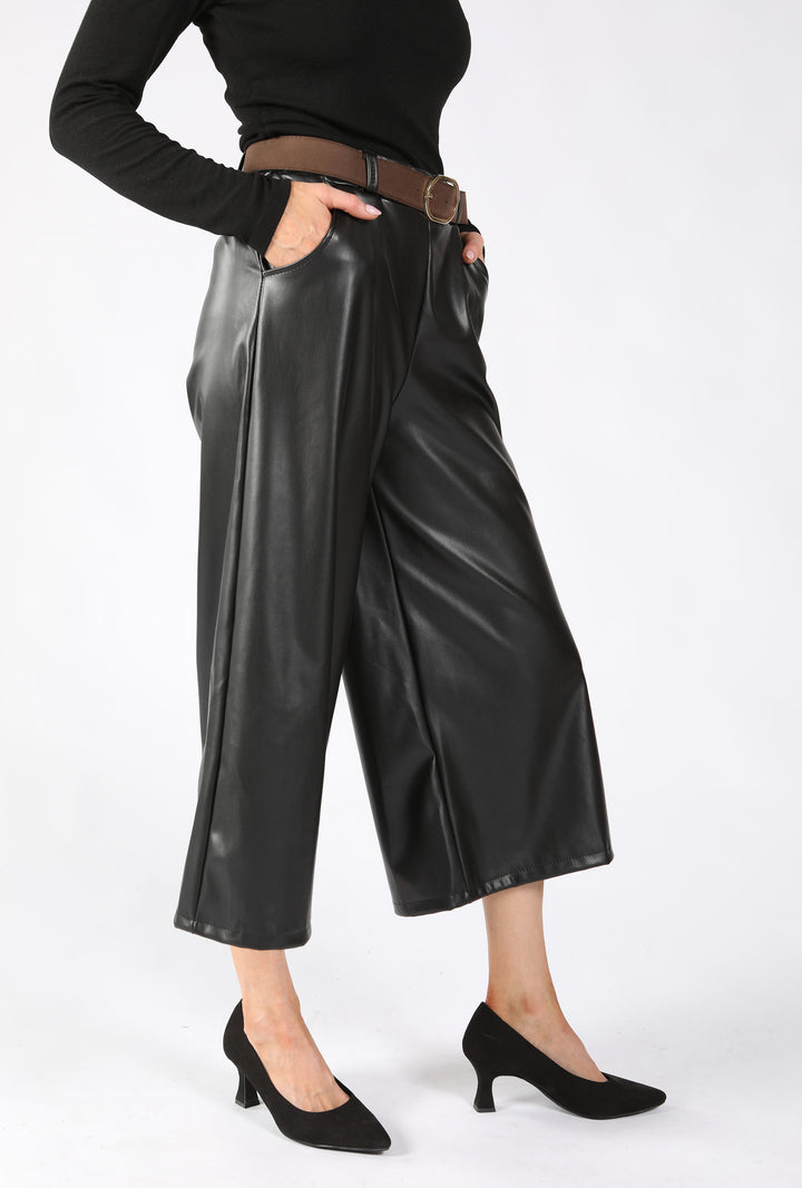 Faux Leather Culottes