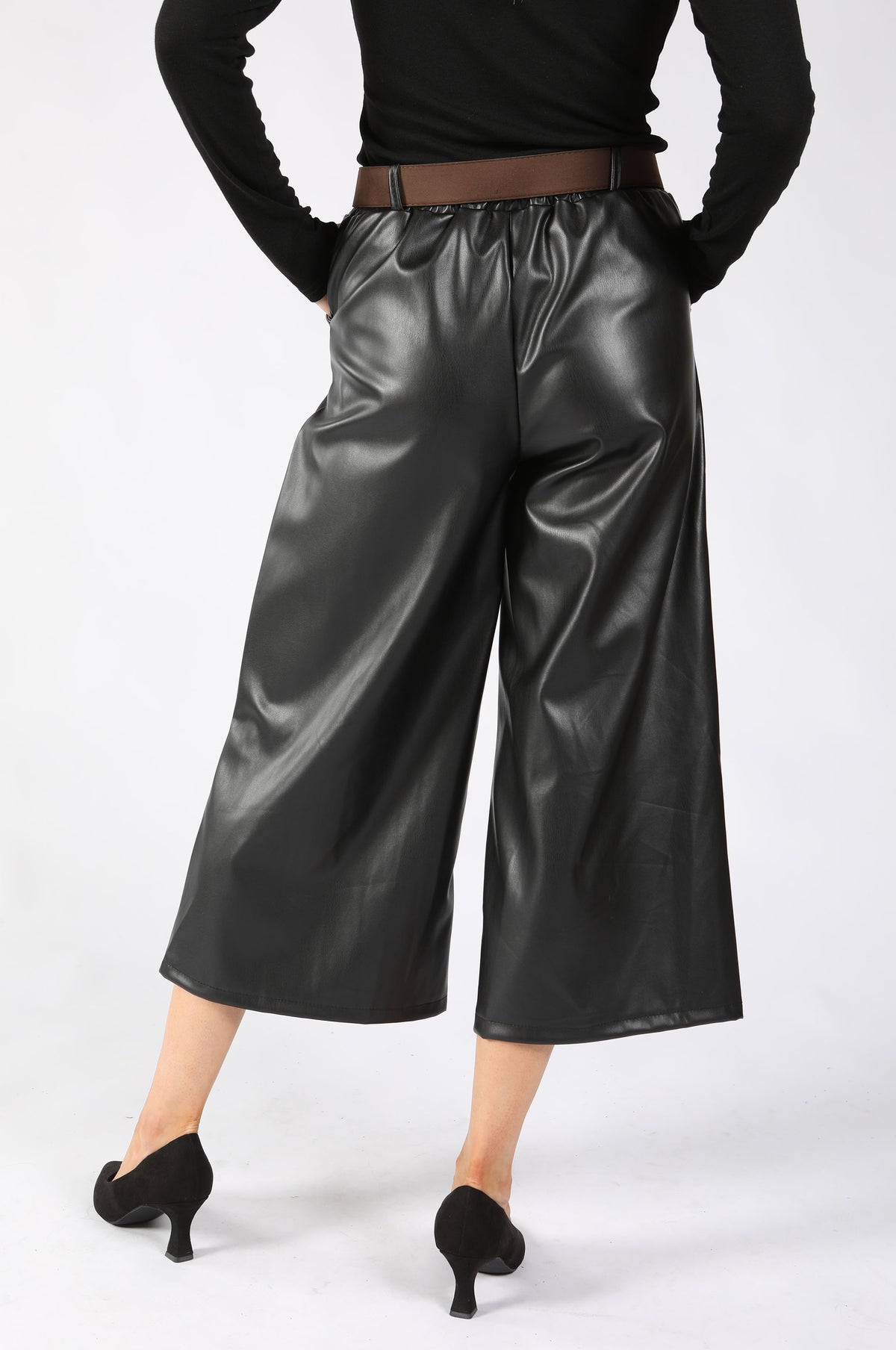 Faux Leather Culottes