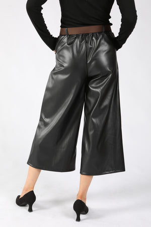 Faux Leather Culottes
