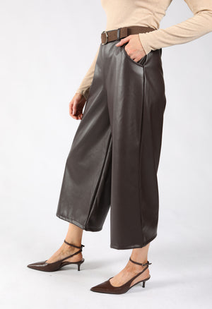 Faux Leather Culottes