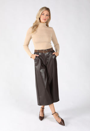Faux Leather Culottes