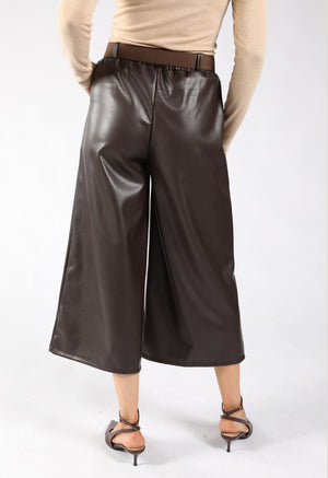 Faux Leather Culottes