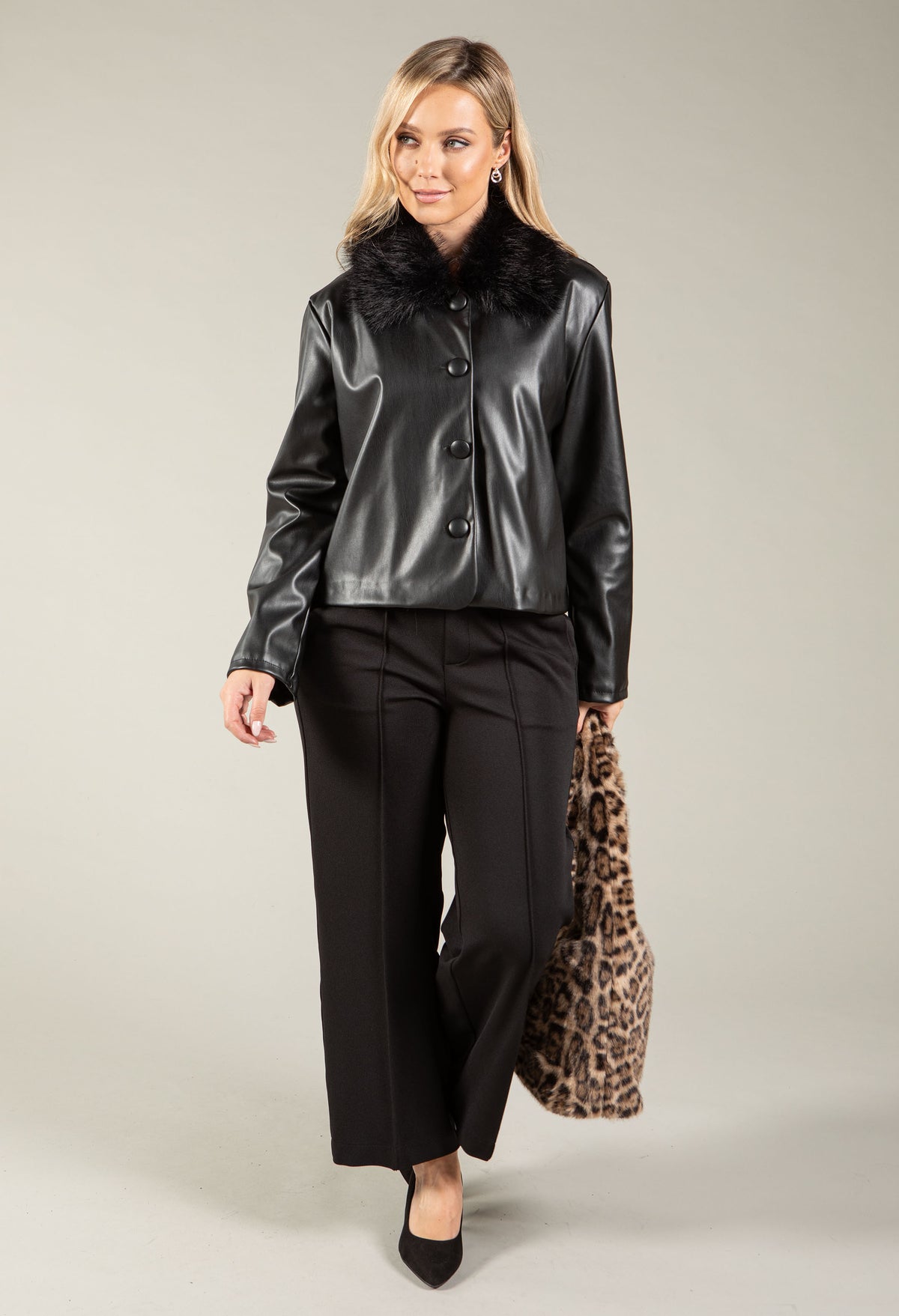 Margot Faux Leather Jacket