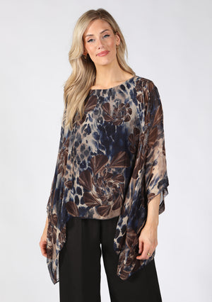 Abstract Print Flowy Blouse