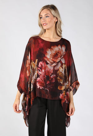 Abstract Print Flowy Blouse