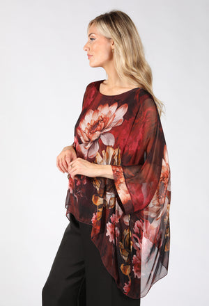 Abstract Print Flowy Blouse