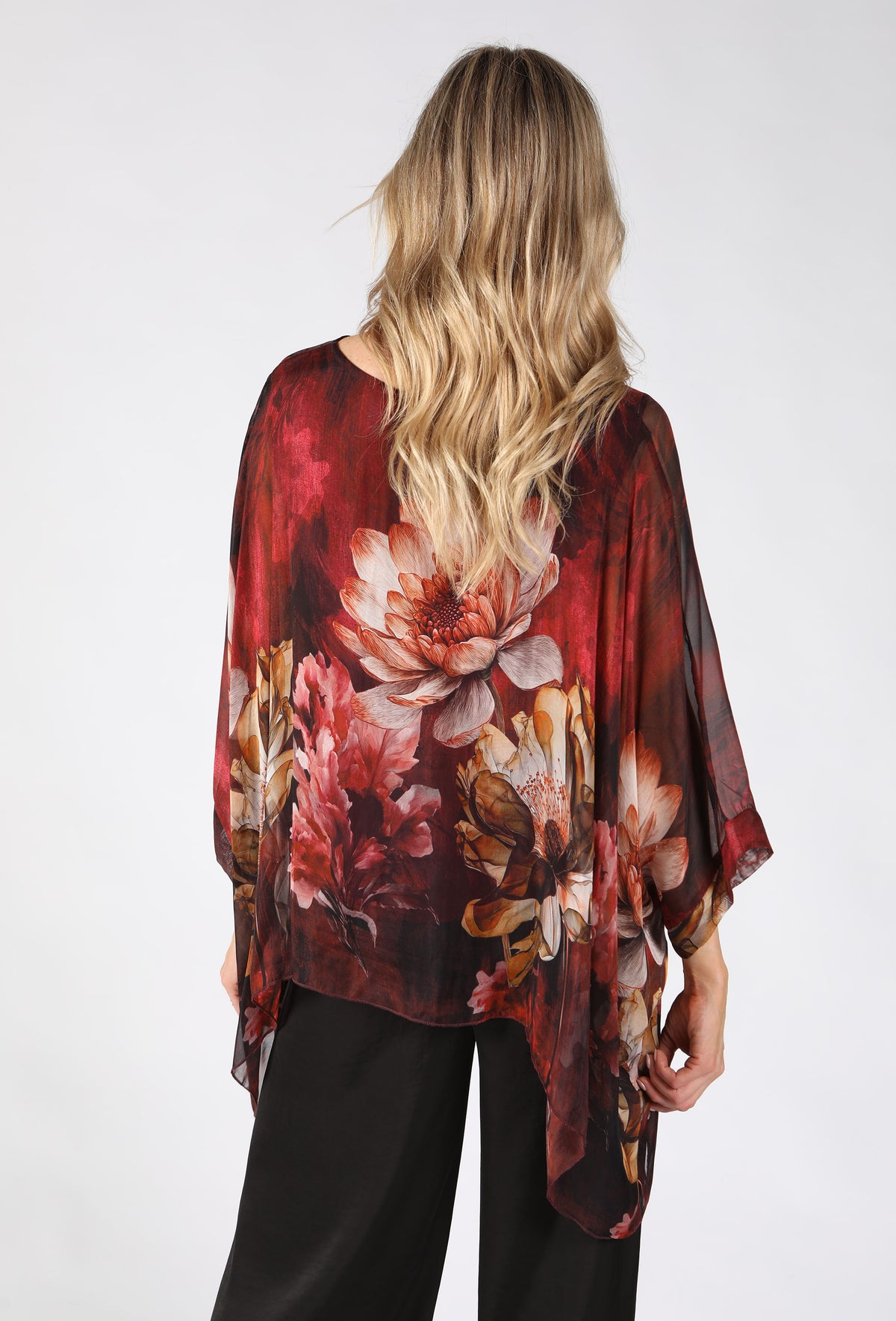 Abstract Print Flowy Blouse