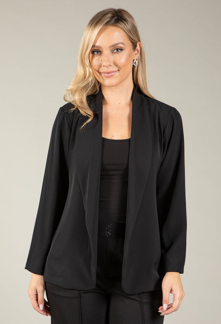 Relaxed Open Front Blazer – Pamela Scott