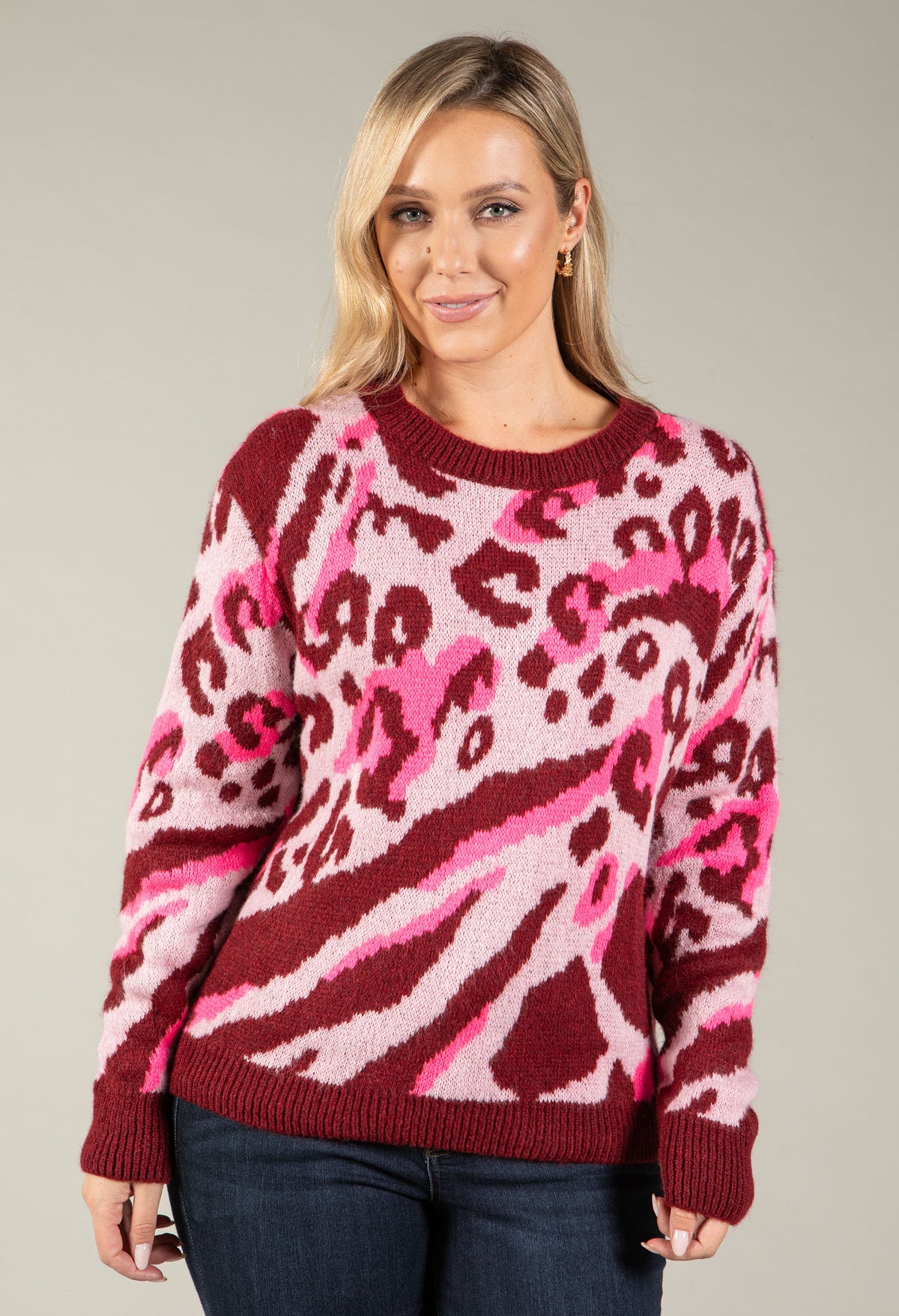 Leopard Print Knit Jumper