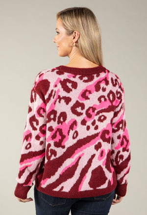Leopard Print Knit Jumper