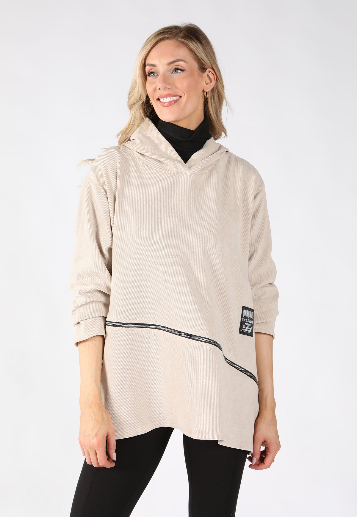 beige hoodie