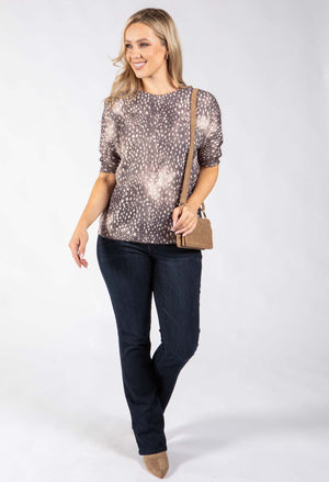 Bambi Print Knit Jumper