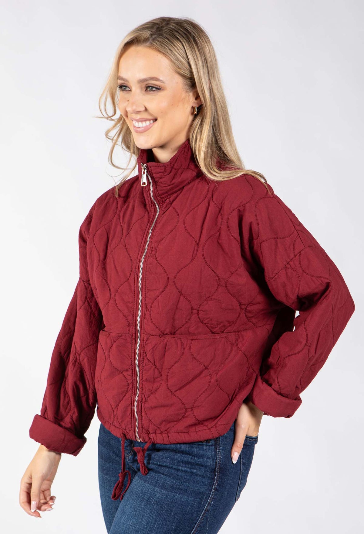 Quilted Zip-Up Jacket