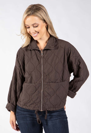 Quilted Zip-Up Jacket