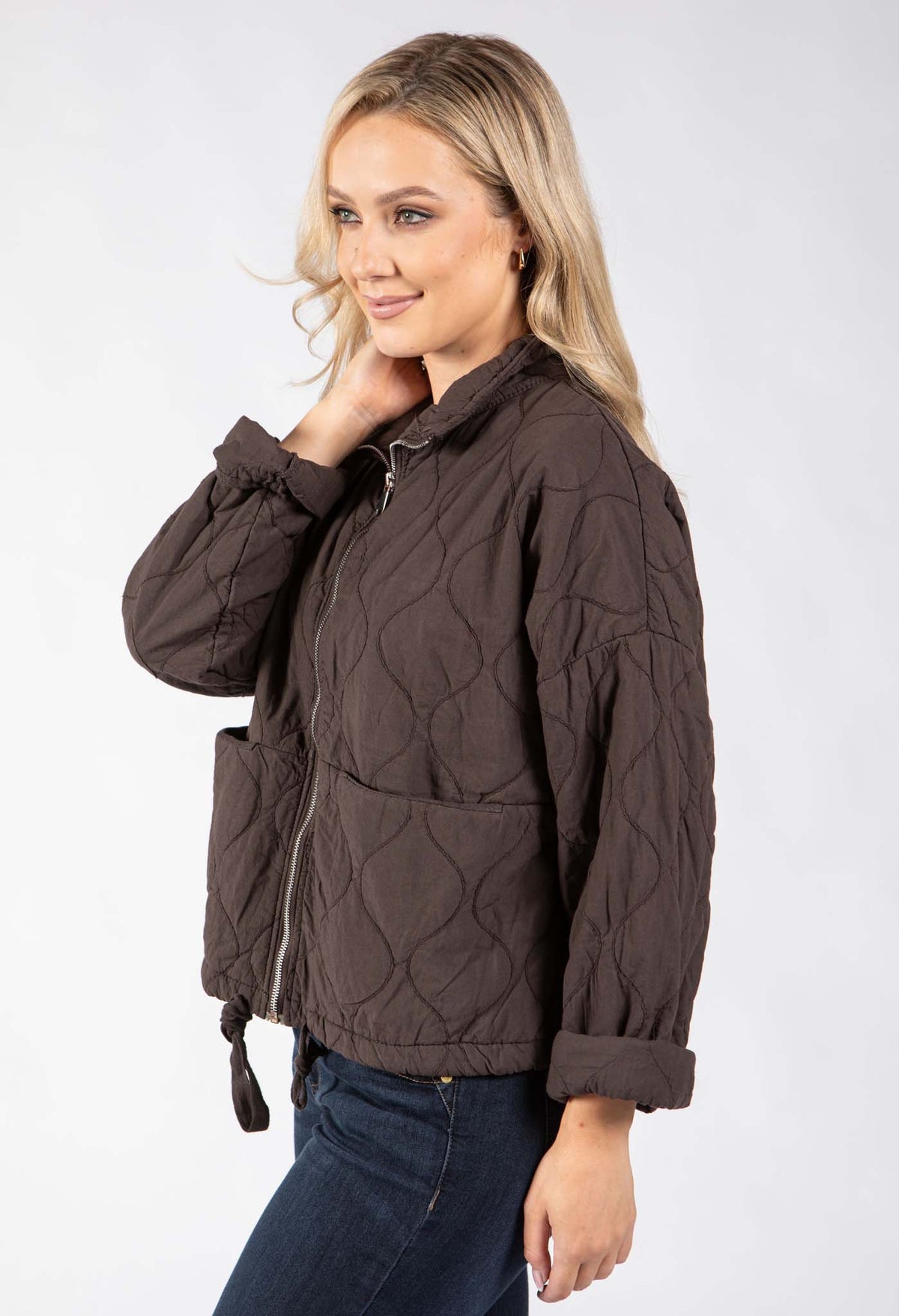 Quilted Zip-Up Jacket
