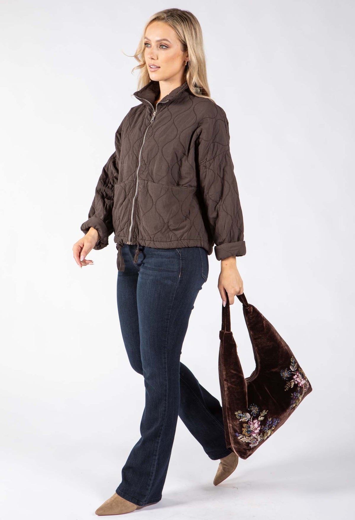 Quilted Zip-Up Jacket