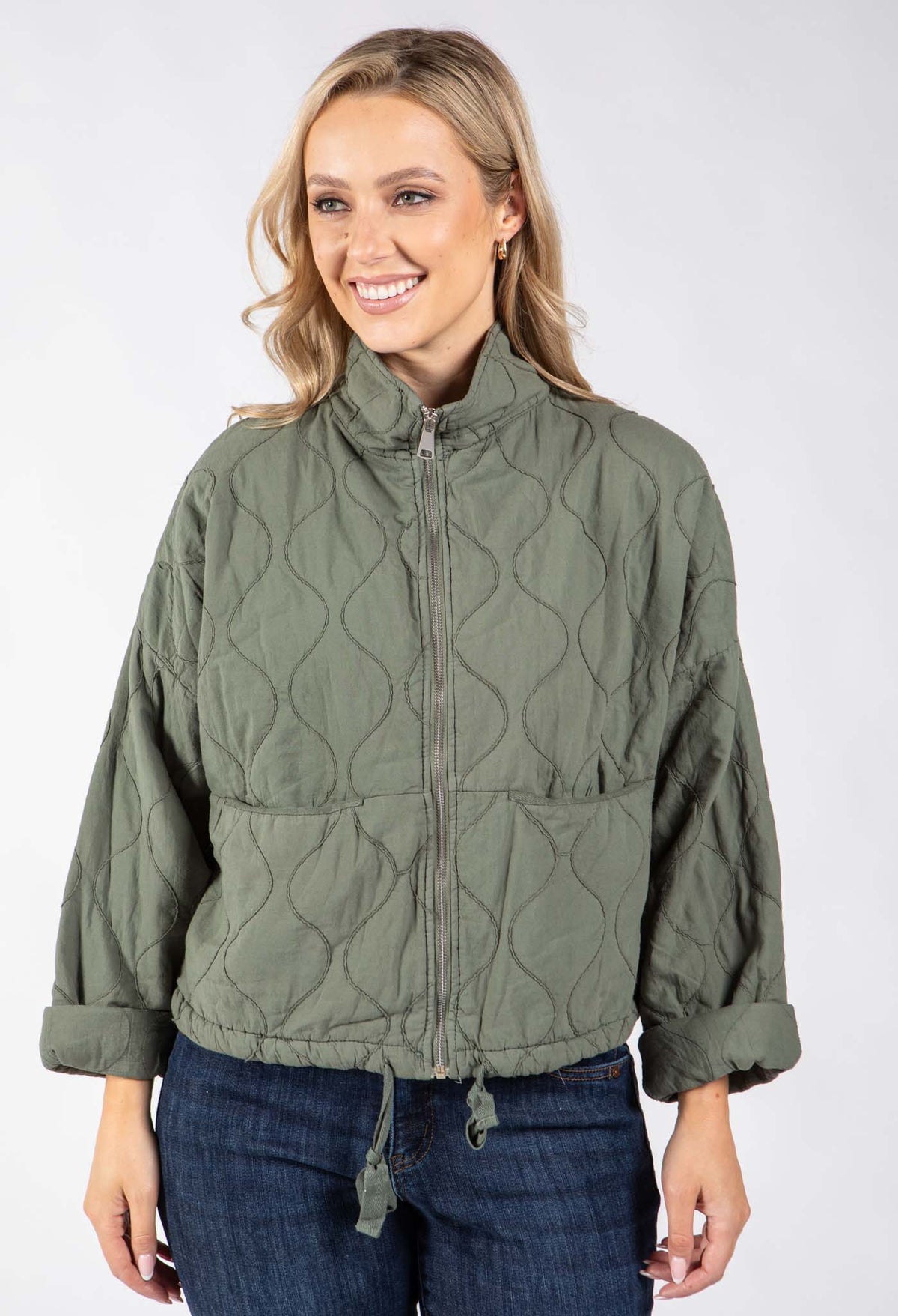 Quilted Zip-Up Jacket